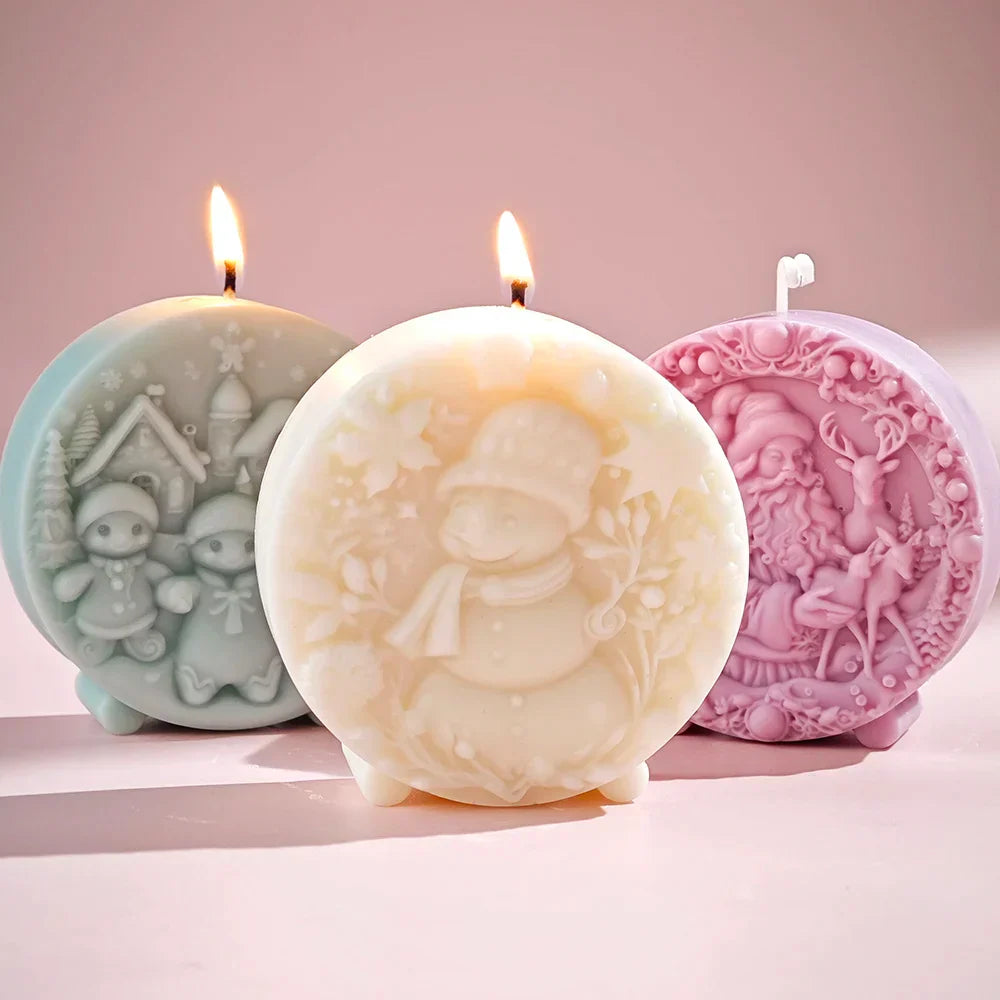 Winter Hat Snowman Candle Mould