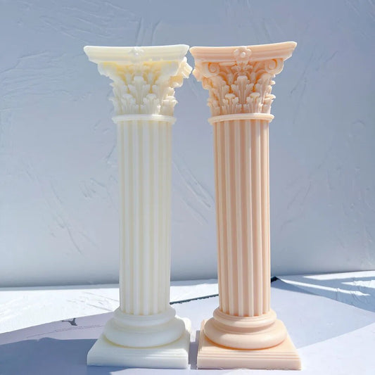 Classic Corinthian Pillar Roman Column Candle Mould