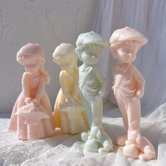 Girl and Boy Candle Mould
