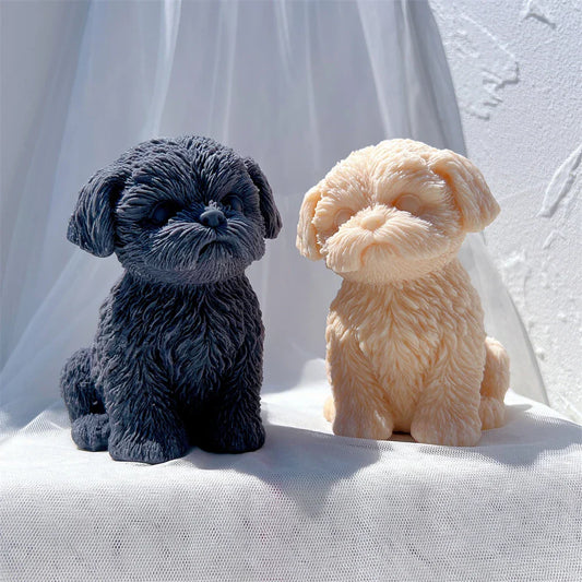 Sitting Shih Tzu Puppy Silicone Candle Mould
