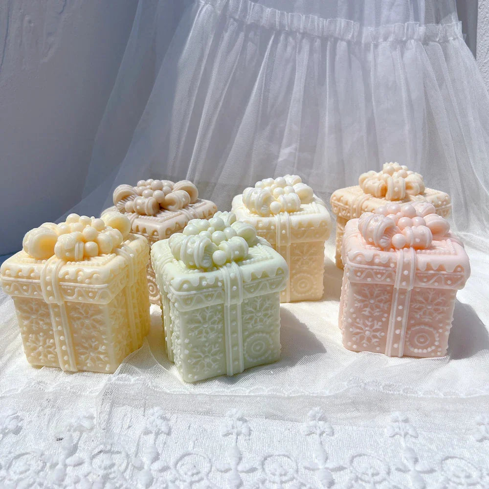 Christmas Gingerbread Gift Box Silicone Candle Mould