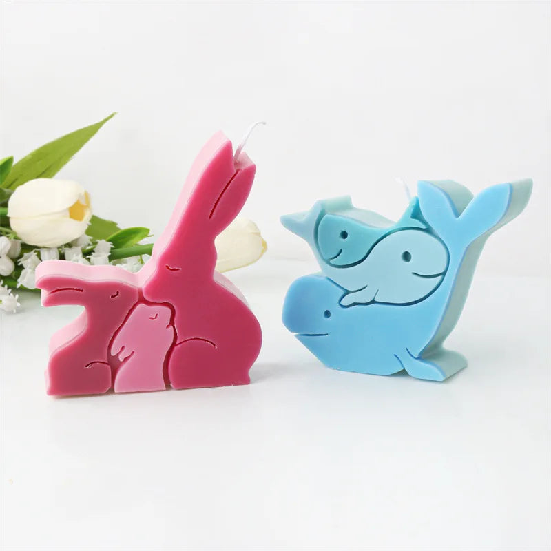 Mother's Day Cute Animals Series Candle Moulds