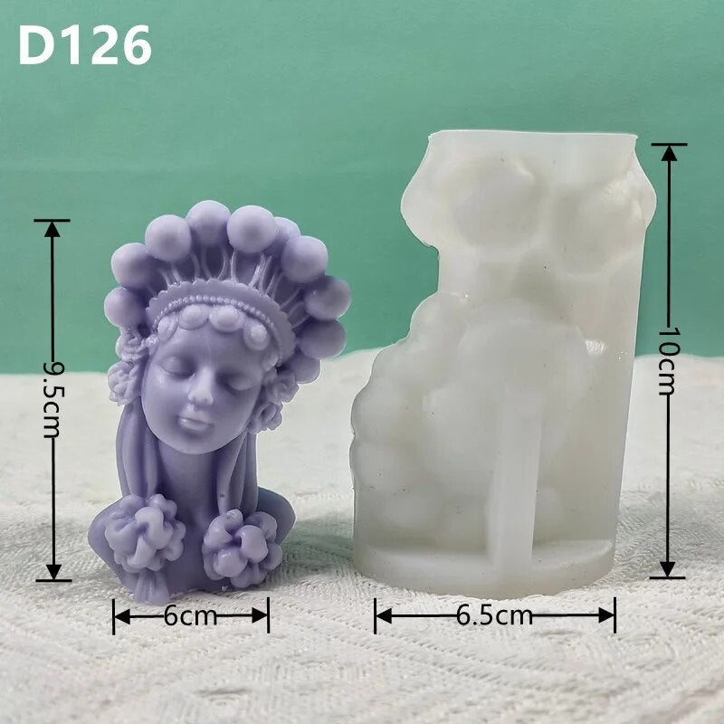 Pearl Girl Candle Mould for Handmade Candles