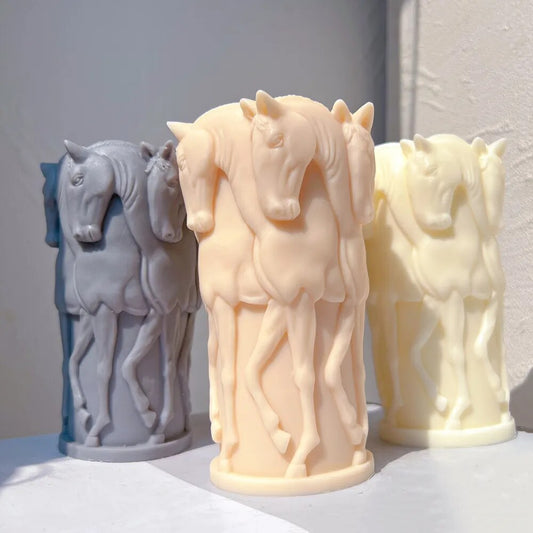 Horse Herd Candle Mould