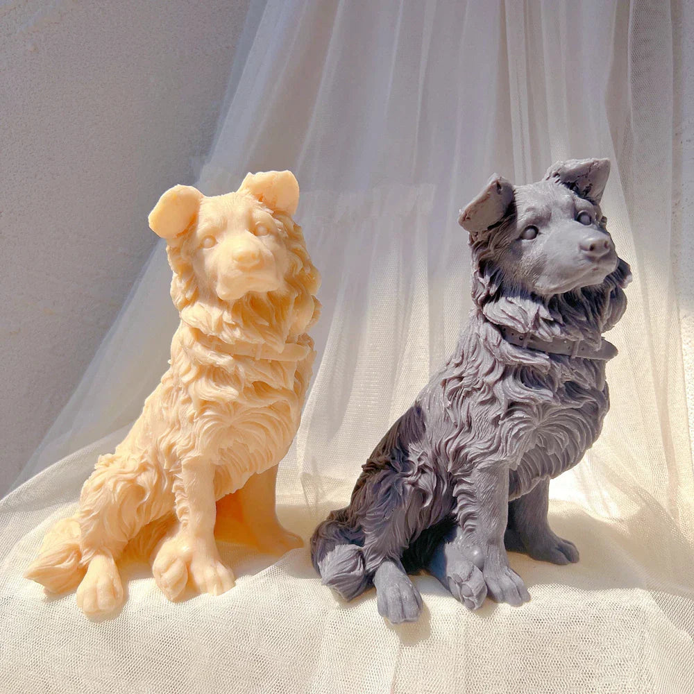 Border Collie Candle Mould Silicone