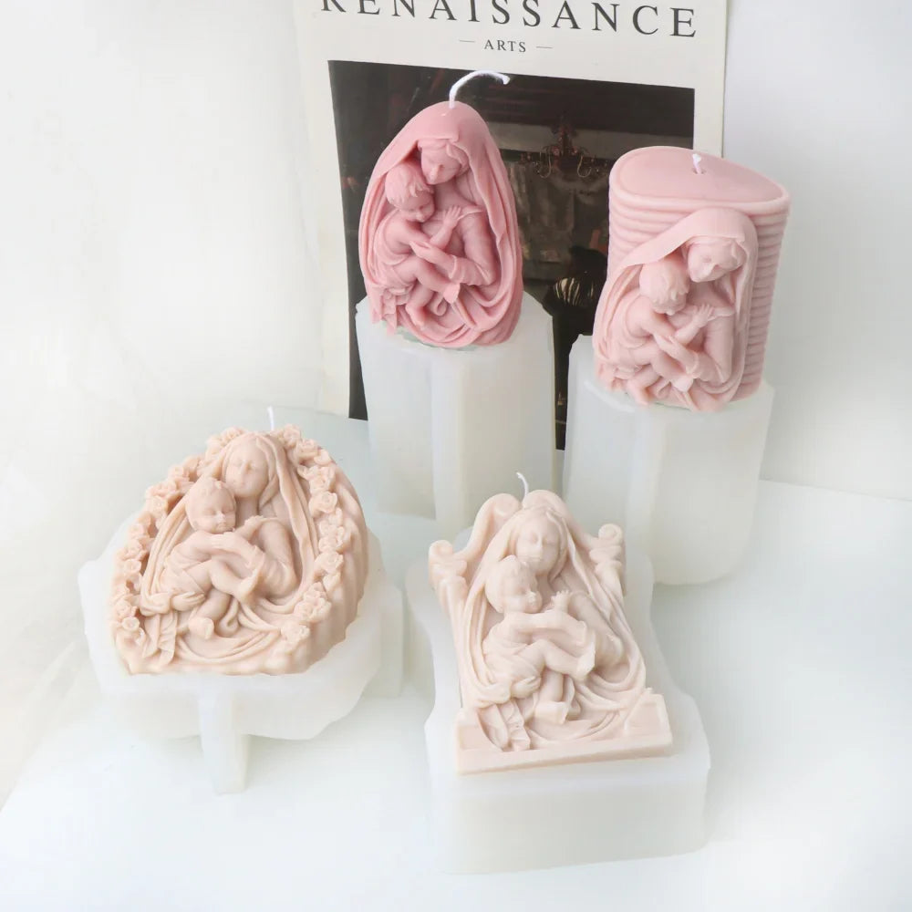 Madonna and Child Silicone Candle Mold