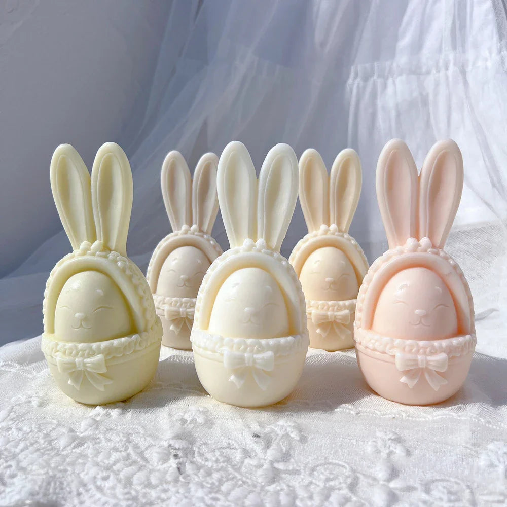 Easter Bunny Silicone Candle Mould - 3D Rabbit Wax Moulds