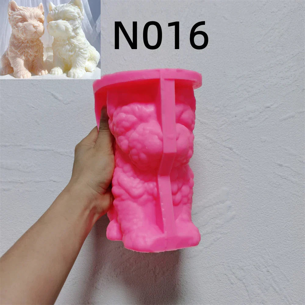 Puppy Candle Moulds Silicone