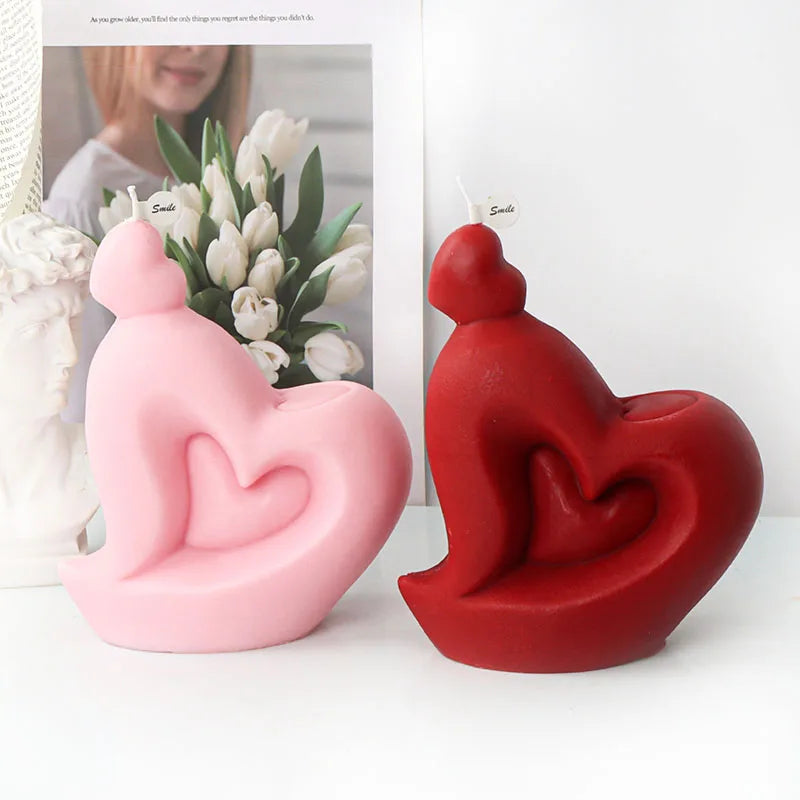 Big Heart Candle Mould Silicone