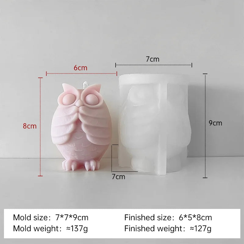 Cartoon Owl Silicone Candle Mould for DIY Aroma Candle