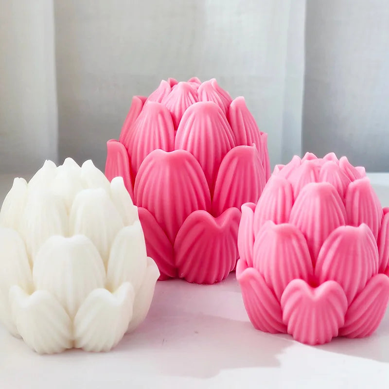 Buddhism Lotus Flower Candle Mould