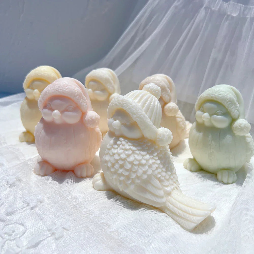 Holiday Snowbird Silicone Candle Mould