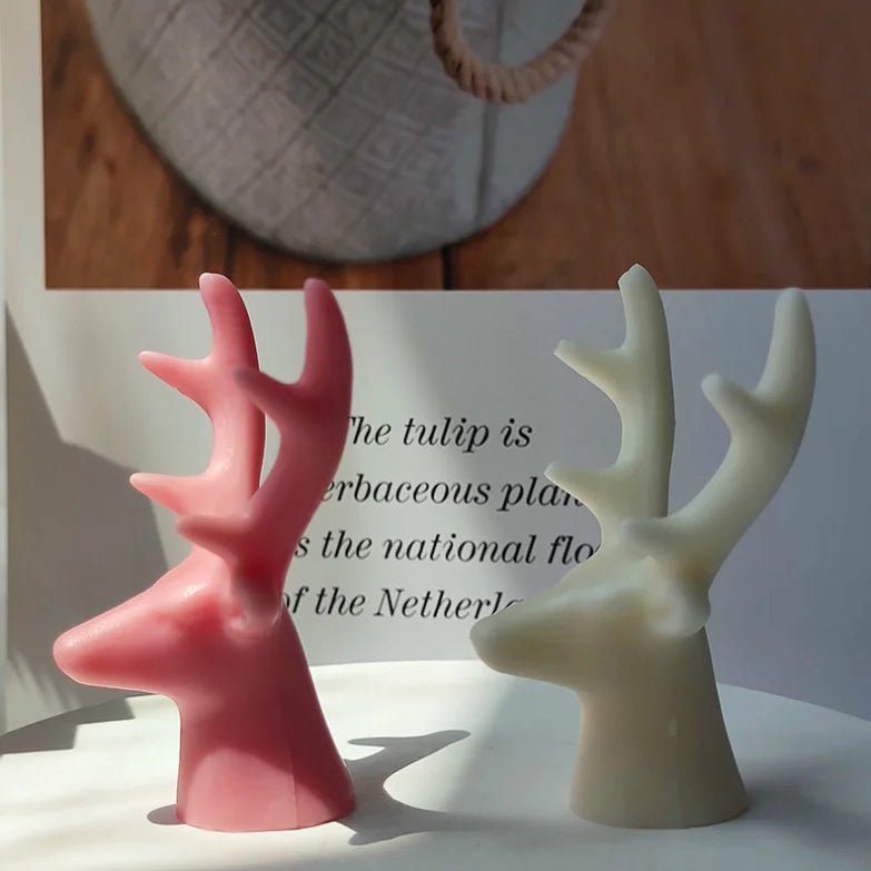 Swan Love and fidelity and Sika Deer Elk Antler Silicone Candle Mould