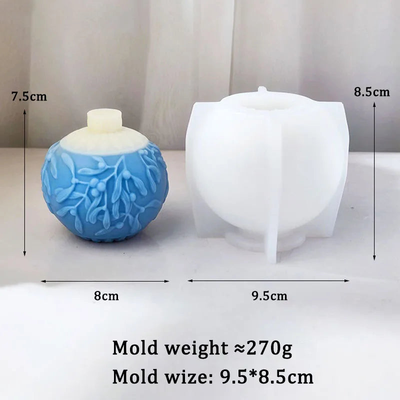 Christmas Ball Candle Silicone Mould