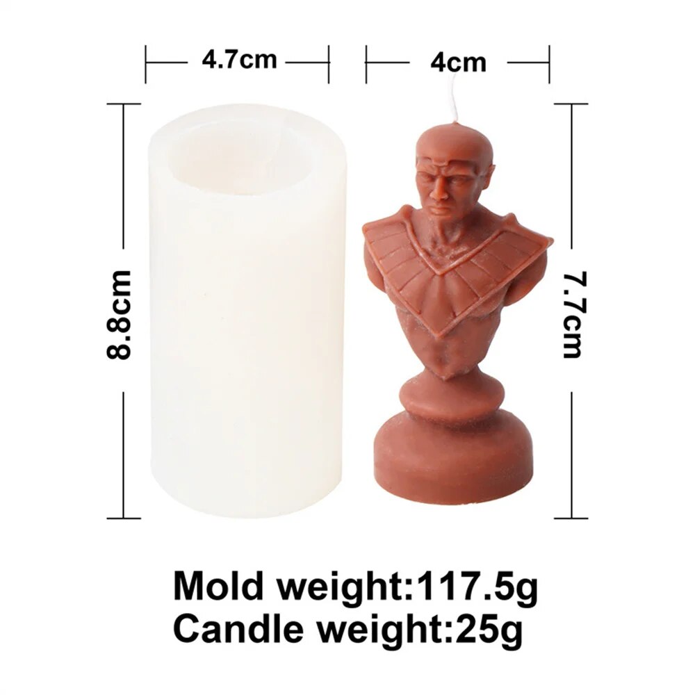 Ancient Greek Pharaoh Sacrificial Knight Candle Mould