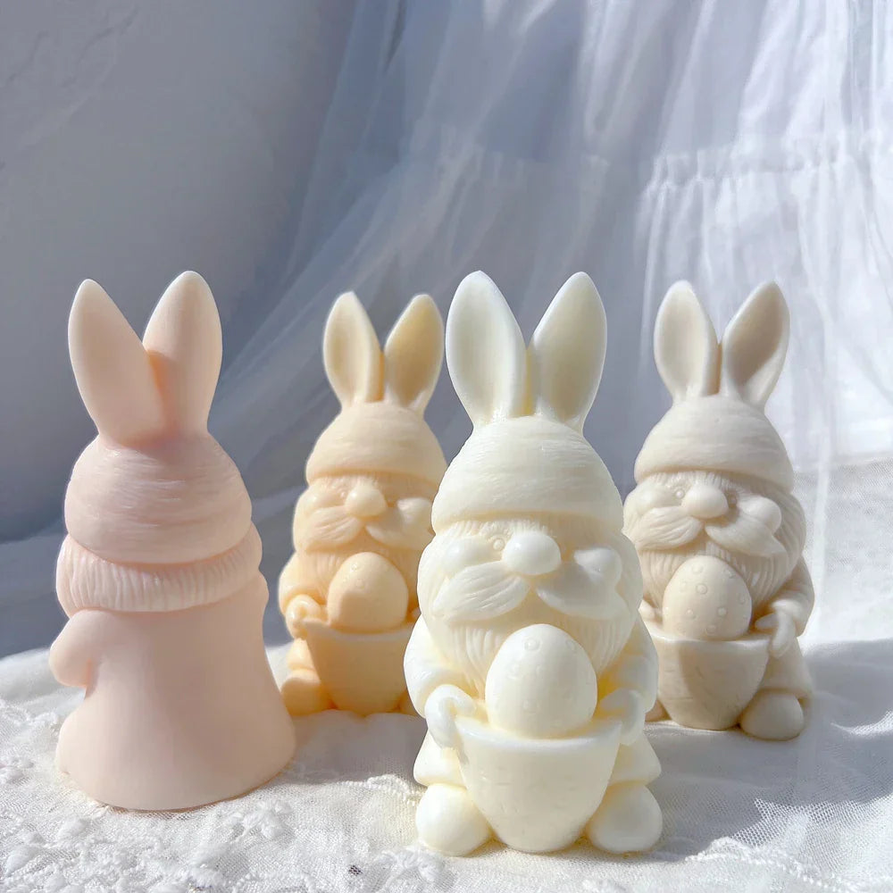 Easter Bunny Silicone Candle Mould - 3D Rabbit Wax Moulds