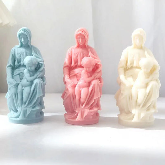 Virgin Mary Mother and Child Soy Wax Candle Mould