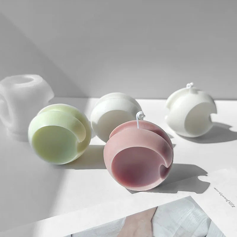 Geometric Rotating Ball Silicone Candle Mould