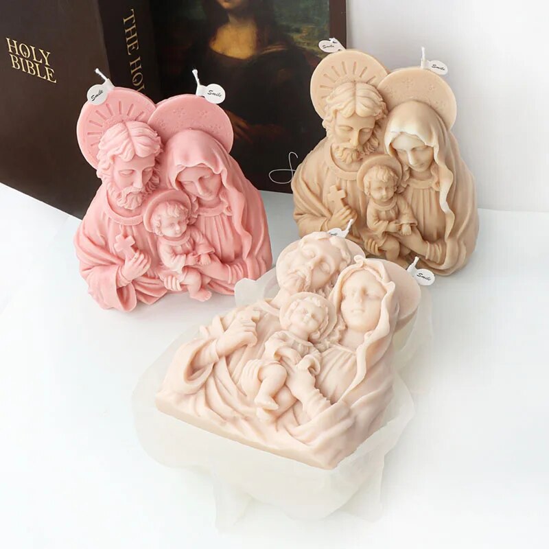 Jesus Family Candle Mould