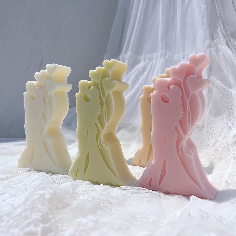 Wedding Couple Kiss Candle Mould