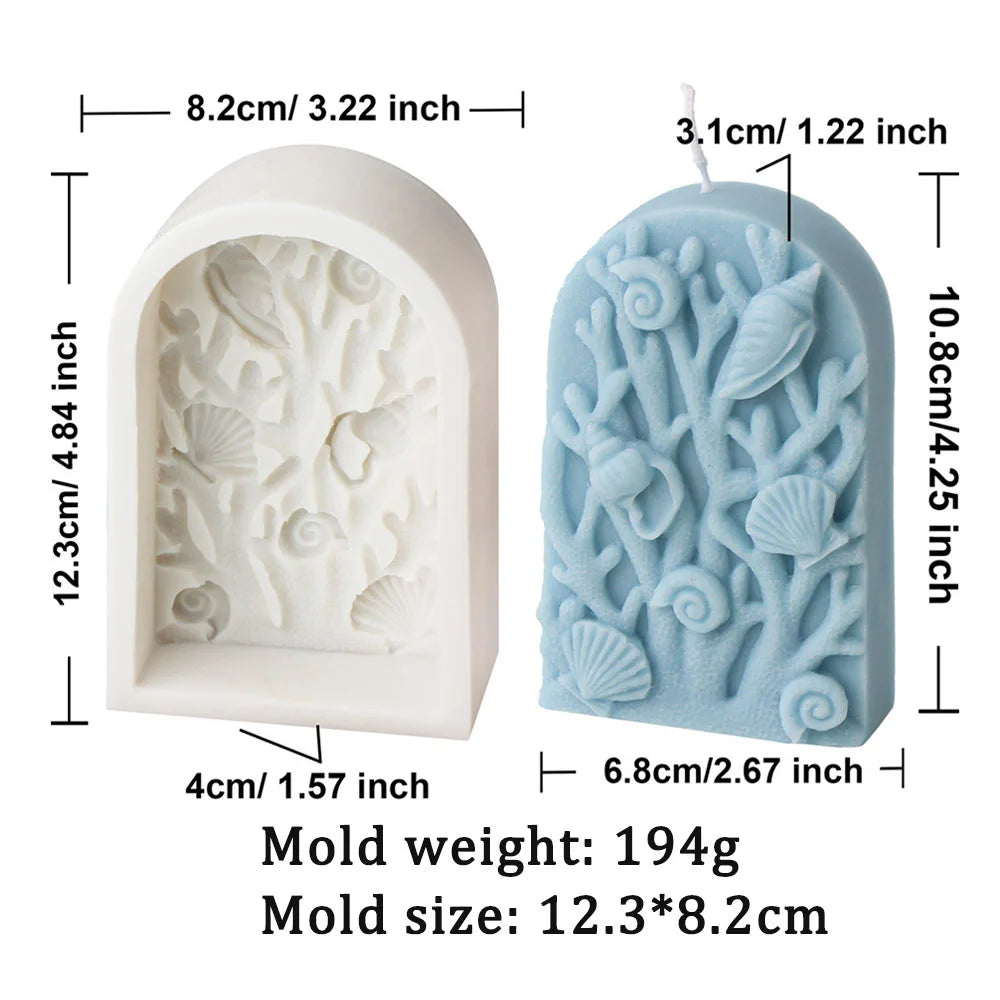 Coral Pillar Candle Silicone Mould