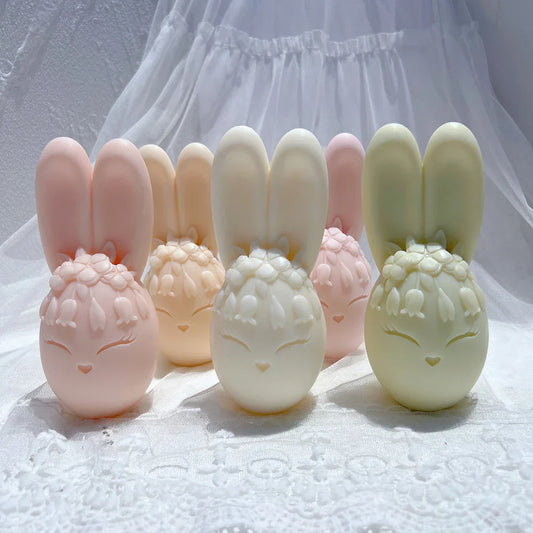 Easter Egg with Rabbit ears Silicone Candle Mould