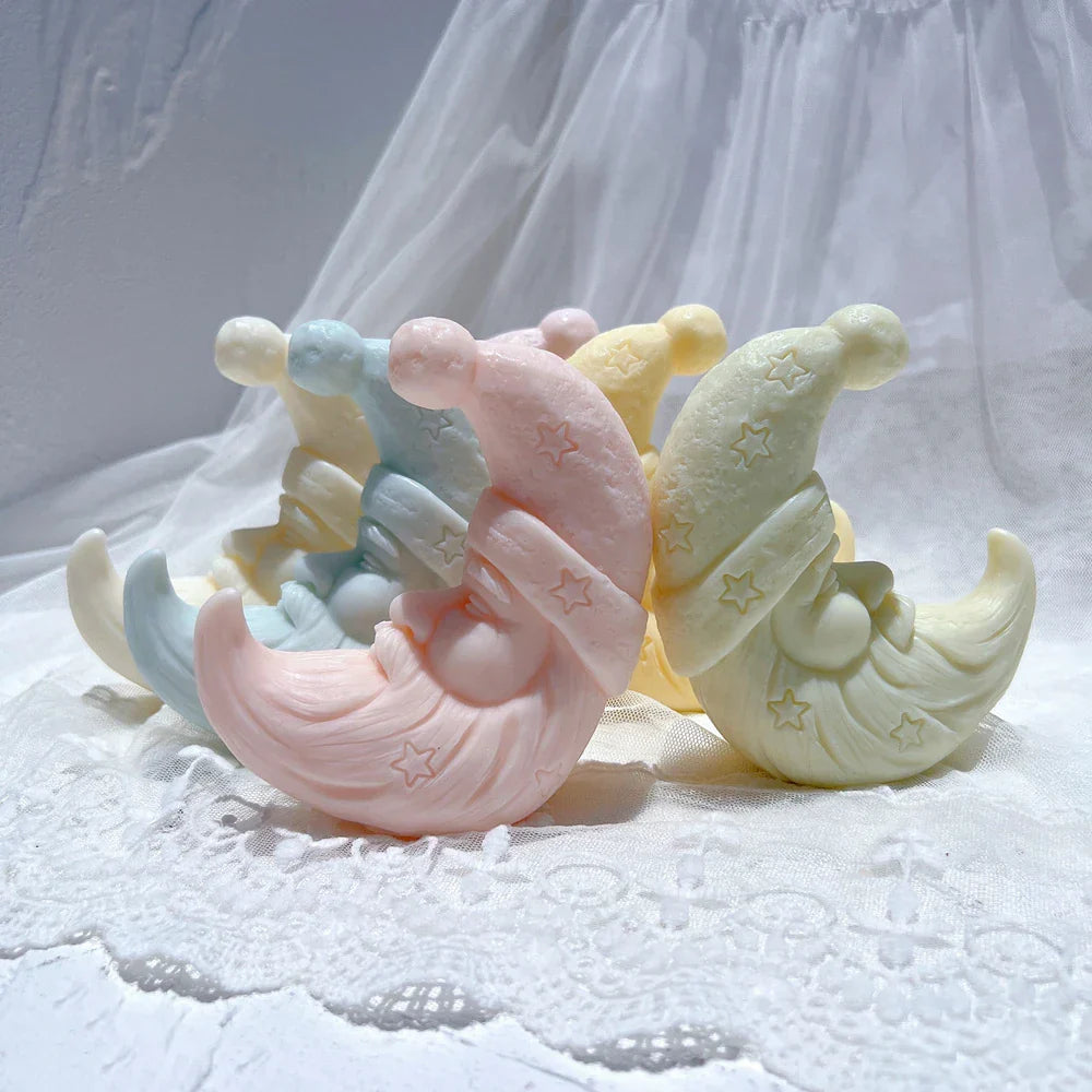 Moon Santa Christmas Candle Mould