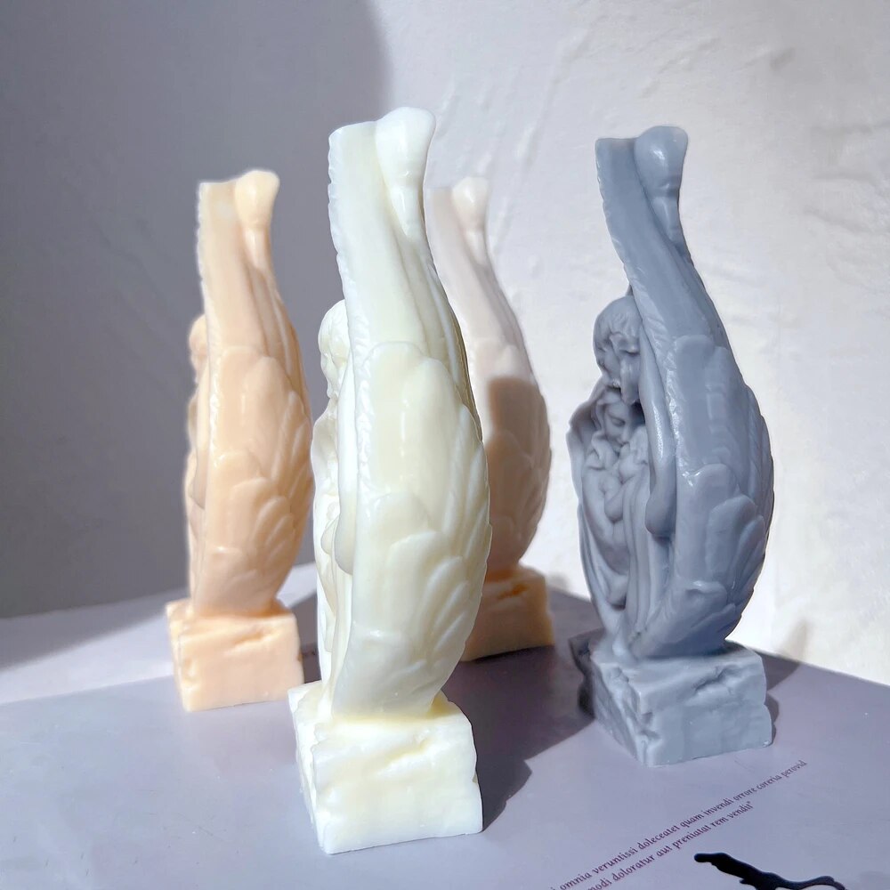 Holy Family in Angel Wings Candle Mould