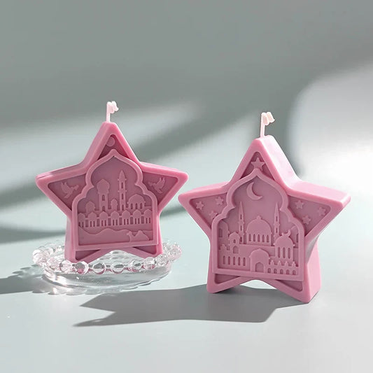 Five-Pointed Star Relief Candle Mould