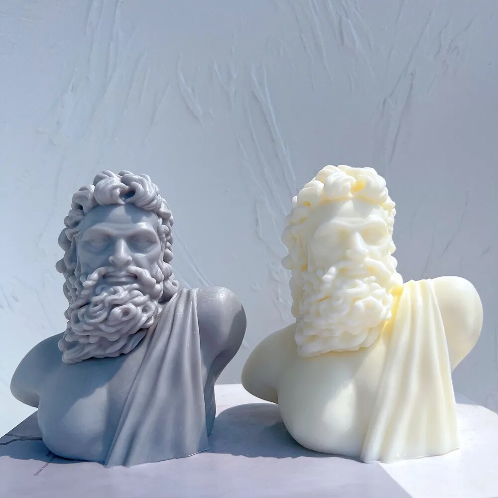 Zeus Statue Candle Silicone Mould
