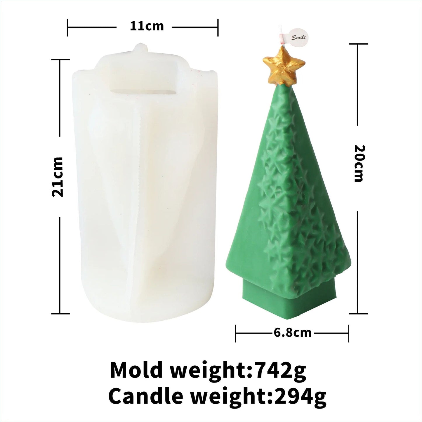 New Christmas Tree Candle Moulds
