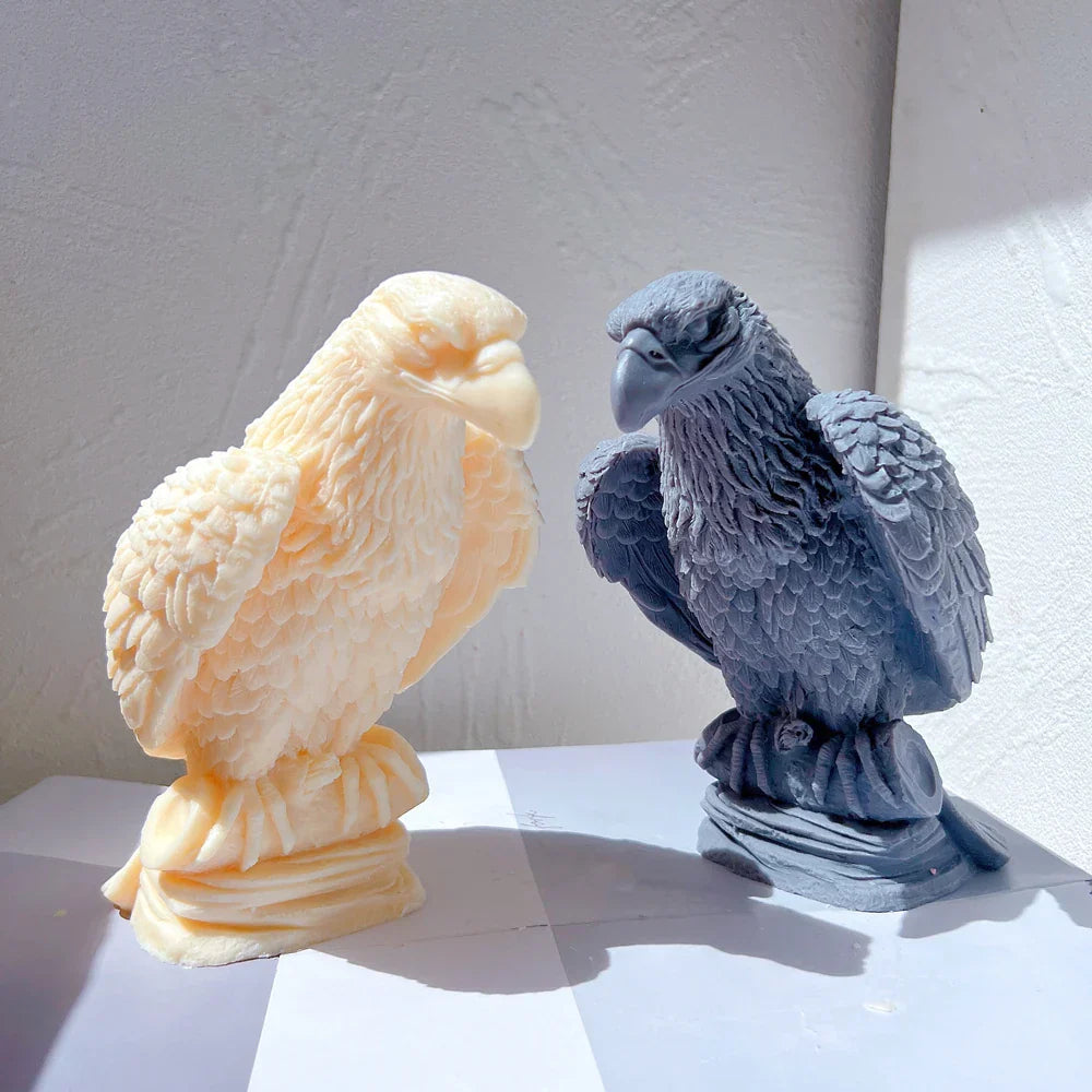 Sitting On Branch Eagle Candle Mould