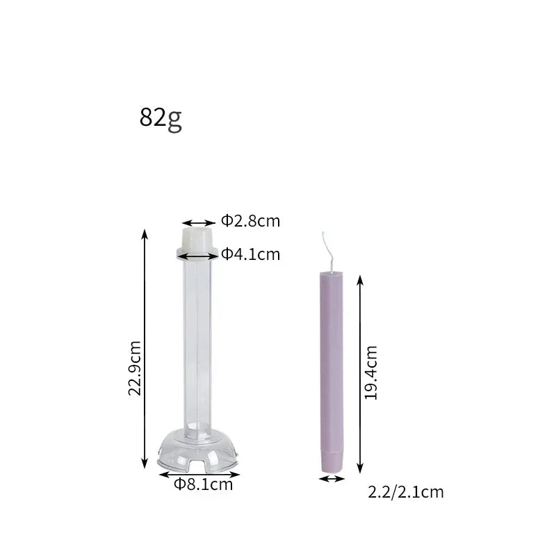 Hexagon Stripe Pole Acrylic Taper Candle Mould
