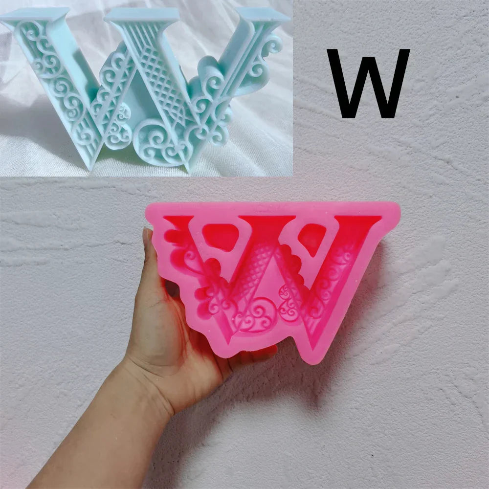 Floral Alphabet Candle Moulds