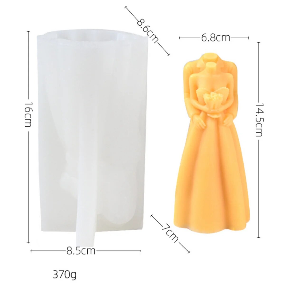 Bride & Groom Candle Mould