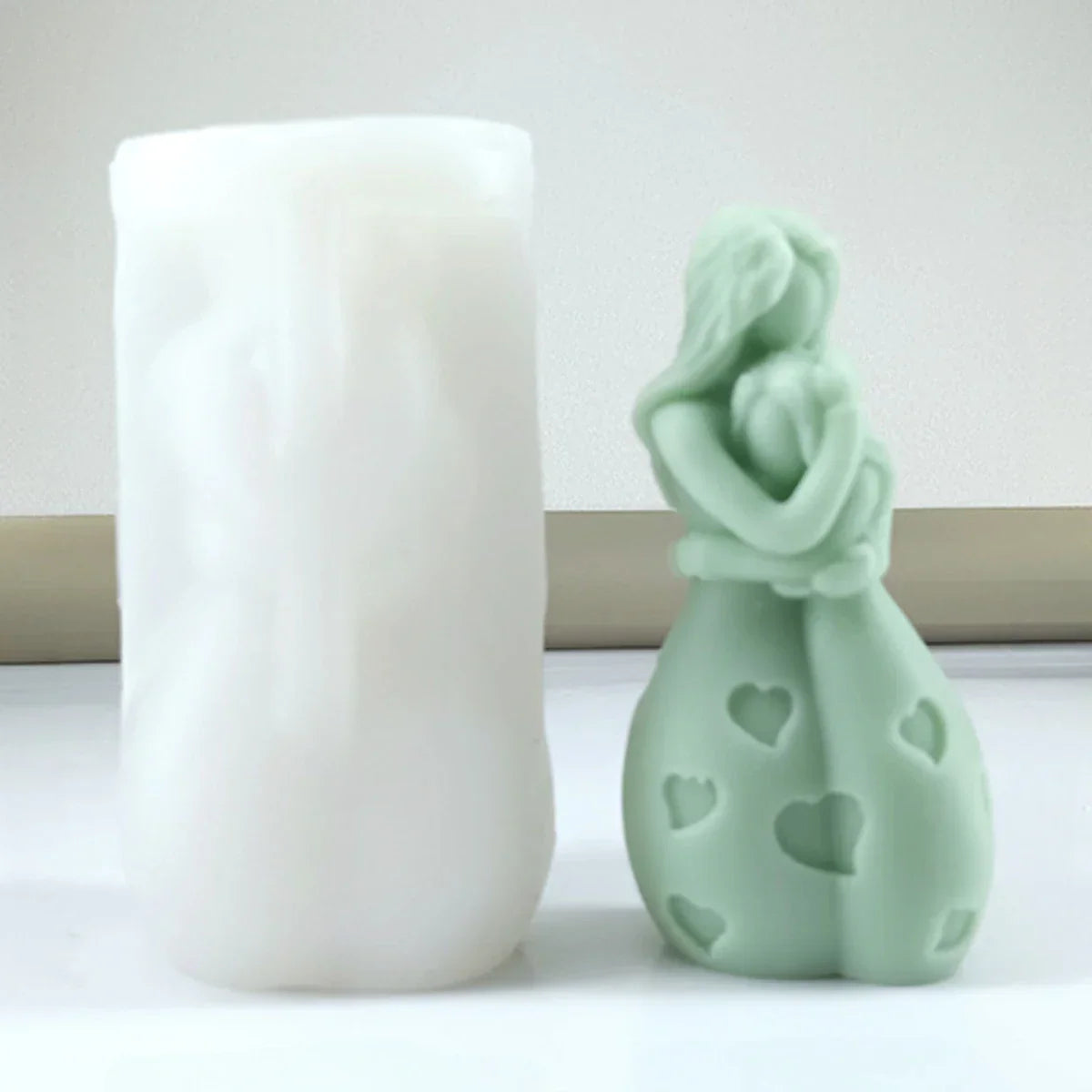 Mother Hugging Child Candle Silicone Mould