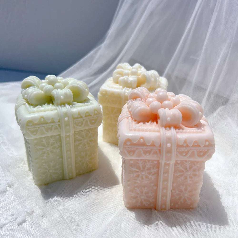 Christmas Gingerbread Gift Box Silicone Candle Mould