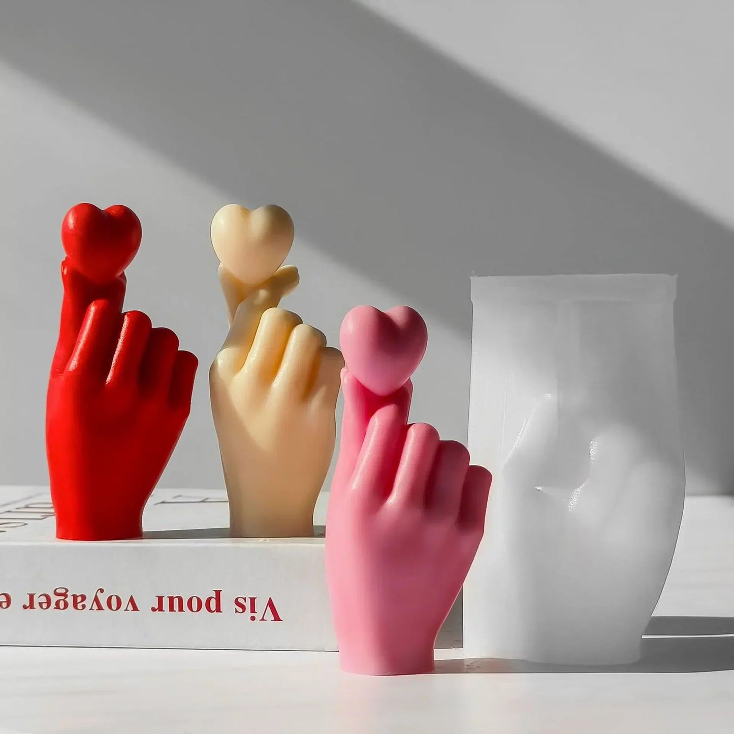 Finger Heart Gesture Silicone Candle Mould