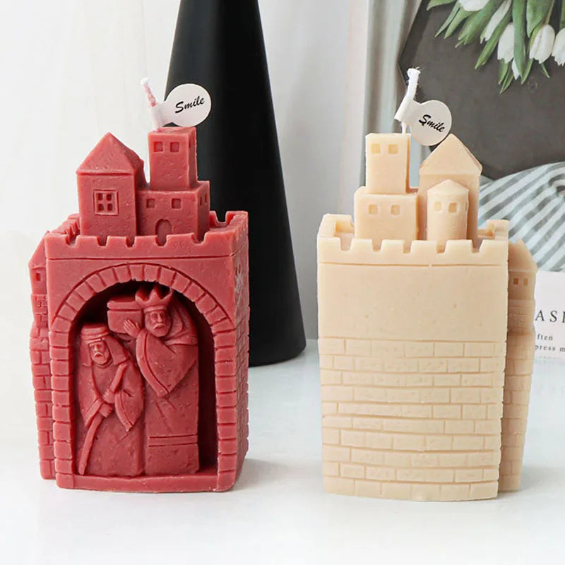 Vintage Castle Candle Silicone Mould