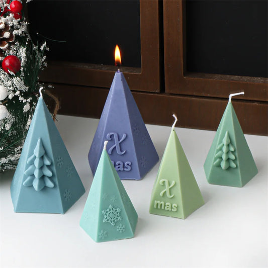 New Creative Christmas Tree Candle Silicone Mould