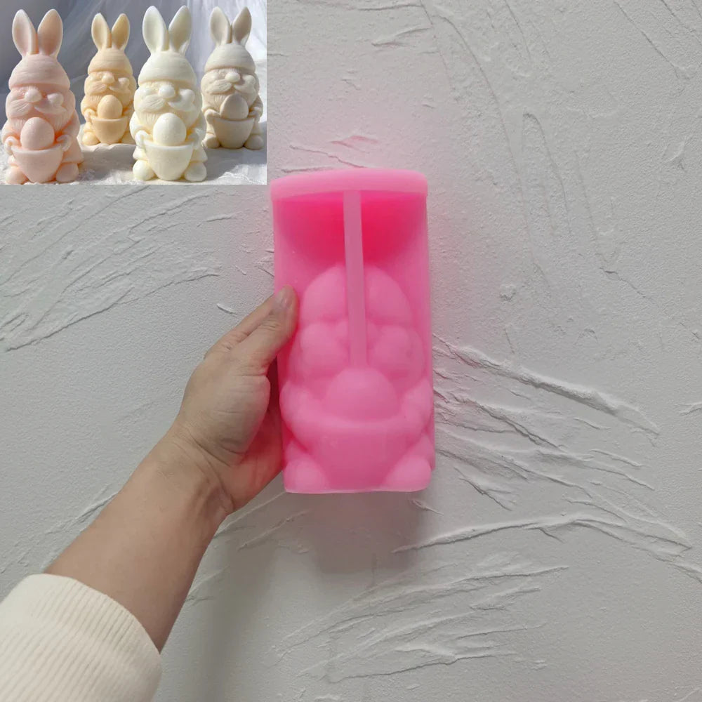 Easter Bunny Silicone Candle Mould - 3D Rabbit Wax Moulds