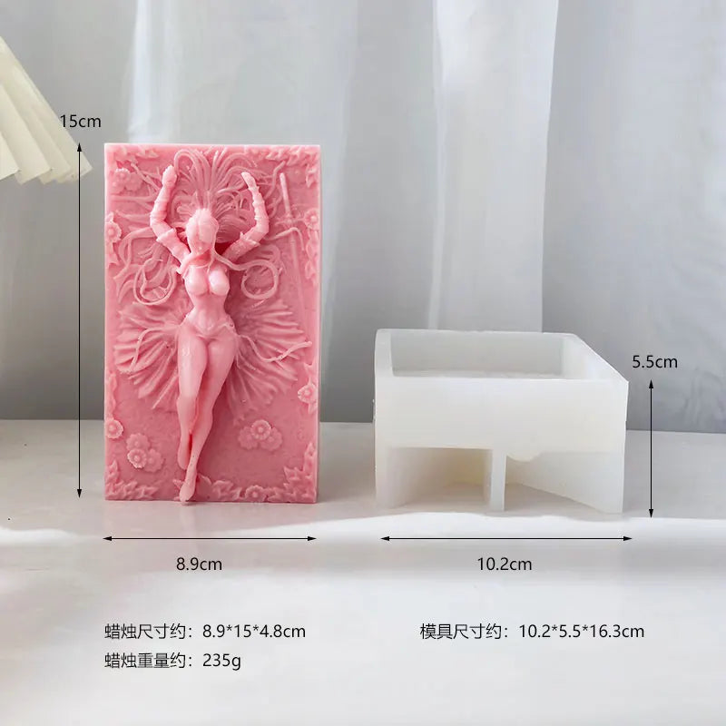 3D Sculpted Beauty Body Candle Silicone Mould