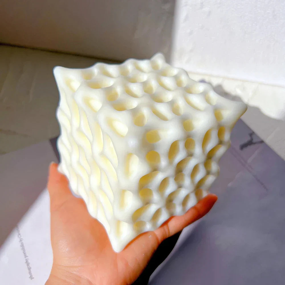 Hole Square Cube Candle Mould