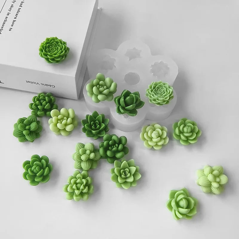 7 in 1 Succulent Candle Mould