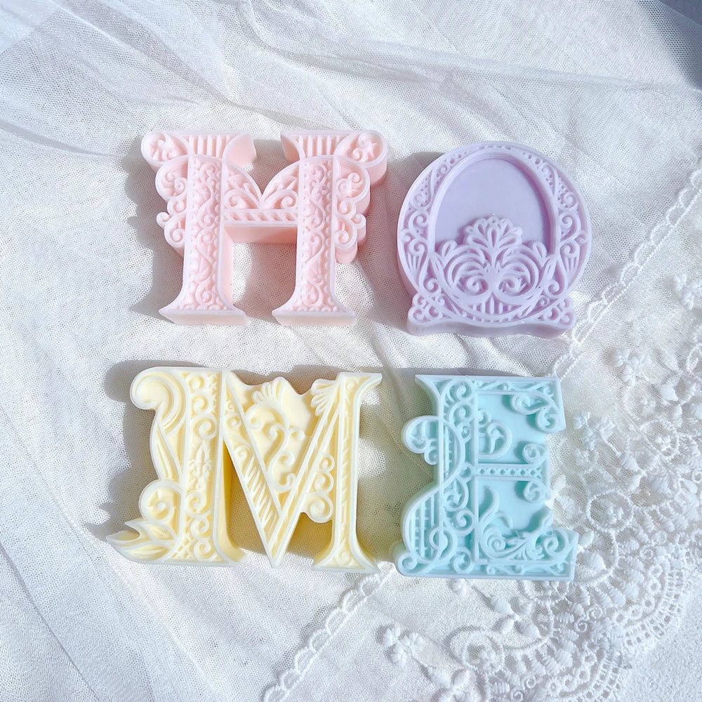 Floral Alphabet Candle Moulds