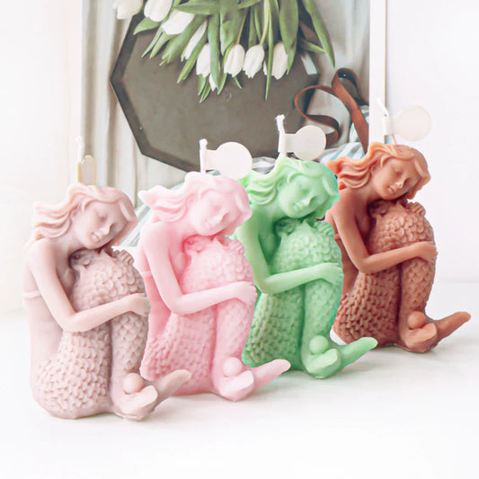 Delicate Mermaid Shape Silicone Candle Mould