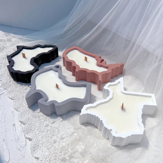 Map Candle Holder Silicone Mould