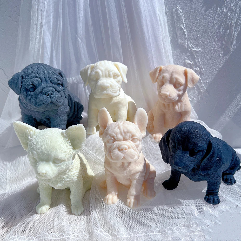 Puppy Candle Moulds Silicone