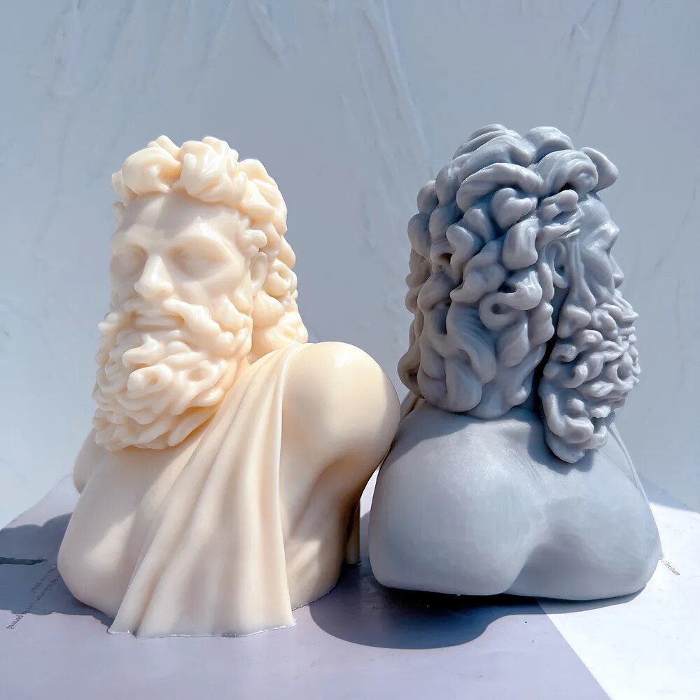 Zeus Statue Candle Silicone Mould