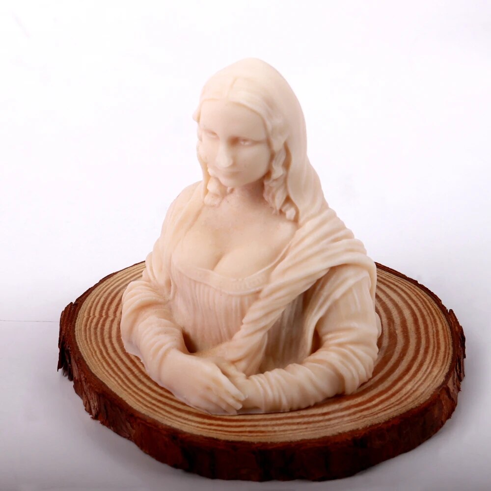 Mona Lisa Statue Silicone Candle Mould